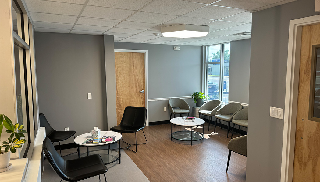 Dental office waiting area