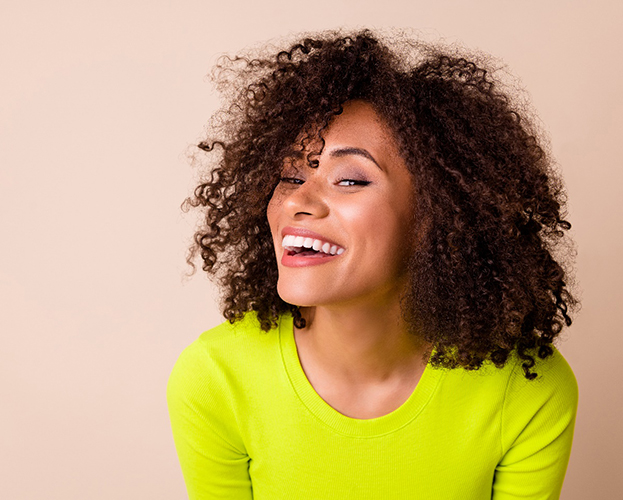 woman smiling with confidence